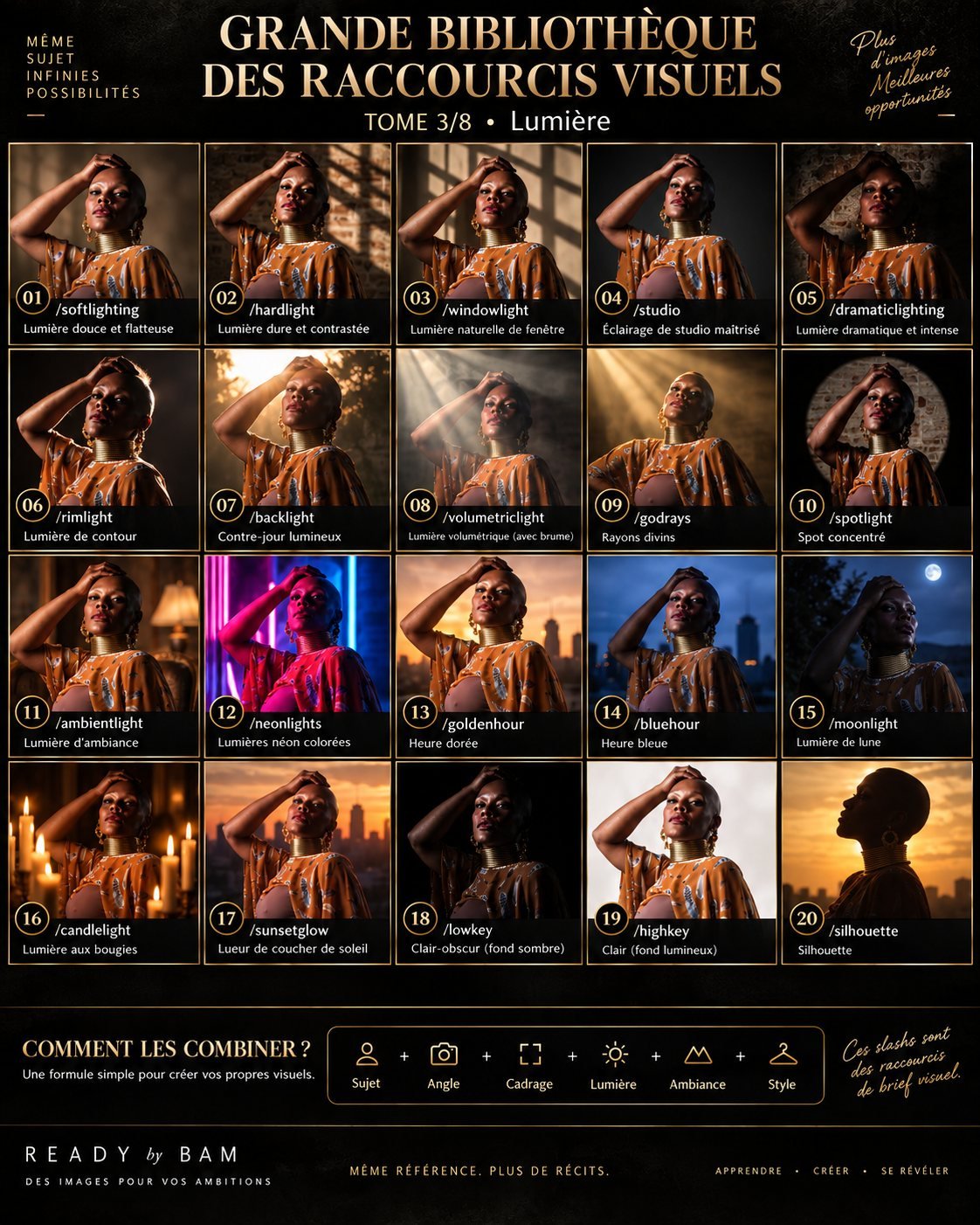Planche Lumière : vingt variantes créatives d’une même référence.